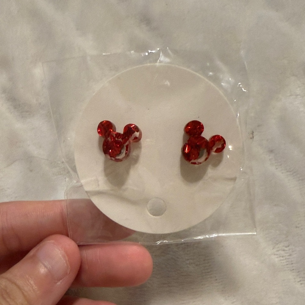Red Mickey Mouse Earrings